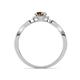 5 - Alita Smoky Quartz and Diamond Halo Engagement Ring 