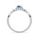 5 - Alita London Blue Topaz and Diamond Halo Engagement Ring 