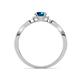 5 - Alita Blue and White Diamond Halo Engagement Ring 