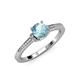 3 - Enlai Aquamarine and Diamond Engagement Ring 