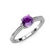 3 - Enlai Amethyst and Diamond Engagement Ring 