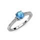 3 - Enlai Blue Topaz and Diamond Engagement Ring 