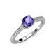 3 - Enlai Iolite and Diamond Engagement Ring 