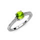 3 - Enlai Peridot and Diamond Engagement Ring 