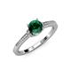 3 - Enlai Emerald and Diamond Engagement Ring 