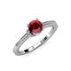 3 - Enlai Ruby and Diamond Engagement Ring 