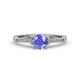 4 - Enlai Tanzanite and Diamond Engagement Ring 