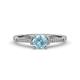4 - Enlai Aquamarine and Diamond Engagement Ring 