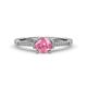 4 - Enlai Pink Tourmaline and Diamond Engagement Ring 