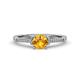 4 - Enlai Citrine and Diamond Engagement Ring 