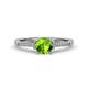 4 - Enlai Peridot and Diamond Engagement Ring 