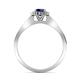 6 - Arael Blue Sapphire and Diamond Halo Engagement Ring 