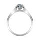 6 - Arael Aquamarine and Diamond Halo Engagement Ring 