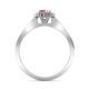 6 - Arael Pink Tourmaline and Diamond Halo Engagement Ring 