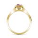 6 - Arael Pink Tourmaline and Diamond Halo Engagement Ring 