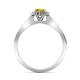 6 - Arael Citrine and Diamond Halo Engagement Ring 