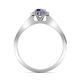 6 - Arael Iolite and Diamond Halo Engagement Ring 
