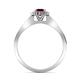 6 - Arael Ruby and Diamond Halo Engagement Ring 