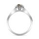 6 - Arael Smoky Quartz and Diamond Halo Engagement Ring 