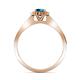 6 - Arael Blue and White Diamond Halo Engagement Ring 
