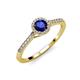 3 - Cyra Blue Sapphire and Diamond Halo Engagement Ring 