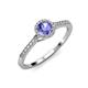 3 - Cyra Tanzanite and Diamond Halo Engagement Ring 