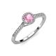 3 - Cyra Pink Tourmaline and Diamond Halo Engagement Ring 