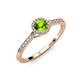 3 - Cyra Peridot and Diamond Halo Engagement Ring 