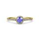 4 - Cyra Tanzanite and Diamond Halo Engagement Ring 