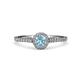 4 - Cyra Aquamarine and Diamond Halo Engagement Ring 
