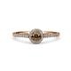 4 - Cyra Smoky Quartz and Diamond Halo Engagement Ring 