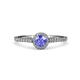 4 - Cyra Tanzanite and Diamond Halo Engagement Ring 