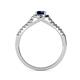 6 - Cyra Blue Sapphire and Diamond Halo Engagement Ring 