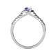 6 - Cyra Tanzanite and Diamond Halo Engagement Ring 