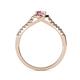 6 - Cyra Pink Tourmaline and Diamond Halo Engagement Ring 