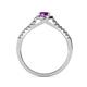 6 - Cyra Amethyst and Diamond Halo Engagement Ring 