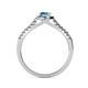 6 - Cyra Blue Topaz and Diamond Halo Engagement Ring 