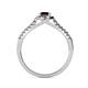 6 - Cyra Red Garnet and Diamond Halo Engagement Ring 