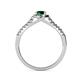 6 - Cyra Emerald and Diamond Halo Engagement Ring 