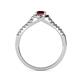 6 - Cyra Ruby and Diamond Halo Engagement Ring 