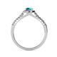 6 - Cyra London Blue Topaz and Diamond Halo Engagement Ring 
