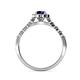 6 - Fiore Blue Sapphire and Diamond Halo Engagement Ring 