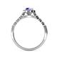 6 - Fiore Tanzanite and Diamond Halo Engagement Ring 