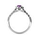 6 - Fiore Amethyst and Diamond Halo Engagement Ring 
