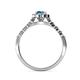6 - Fiore Blue Topaz and Diamond Halo Engagement Ring 
