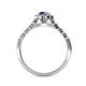 6 - Fiore Iolite and Diamond Halo Engagement Ring 