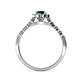 6 - Fiore Emerald and Diamond Halo Engagement Ring 
