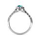 6 - Fiore London Blue Topaz and Diamond Halo Engagement Ring 
