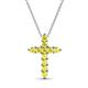 1 - Abella Yellow Sapphire Cross Pendant 
