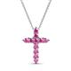 1 - Abella Pink Sapphire Cross Pendant 
